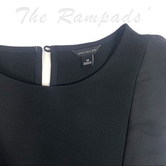 Ann Taylor Black Side Ruffle Blouse Size Medium - Picture 5 of 5